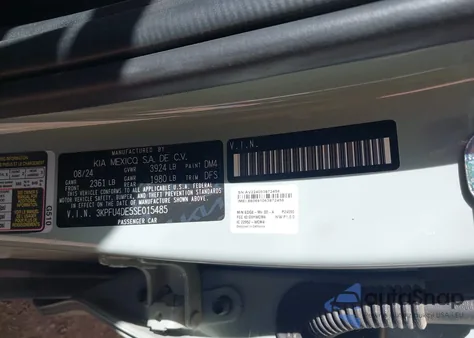 2025 Kia K4 Ex from USA, damaged, VIN 3KPFU4DE5SE015485